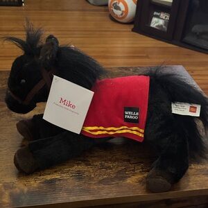 Wells Fargo Mike Plush Stuffed Pony - Black with Red Cover
